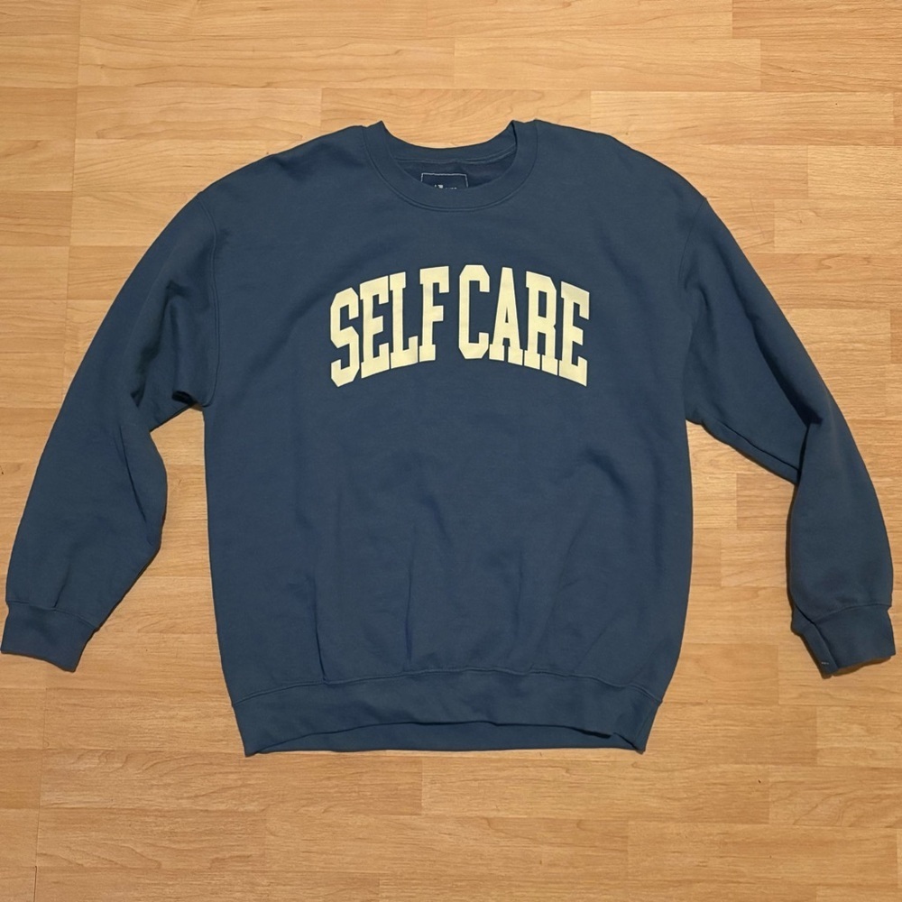 Self Care Navy Blue Sweater